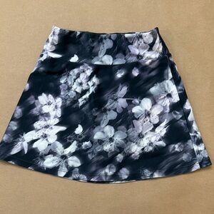 Runway Floral Kids Skort in Black and White